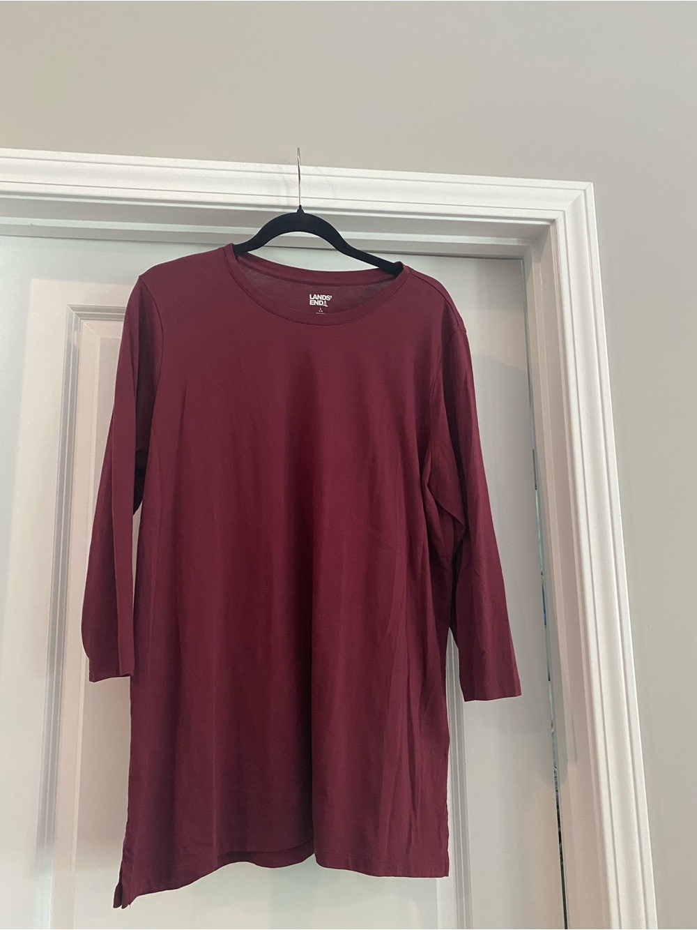 Lands' End Wine-Red Long Sleeve Tunic
